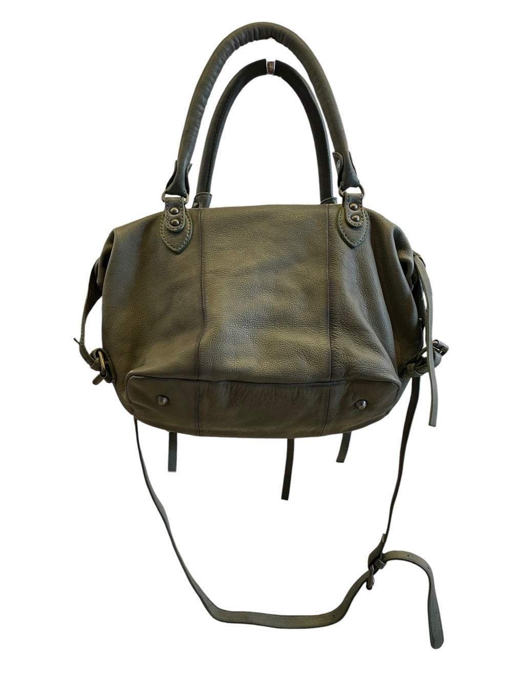 Free People Baby Emerson Olive Green Leather Shoulder Bag - Picture 6 of 12